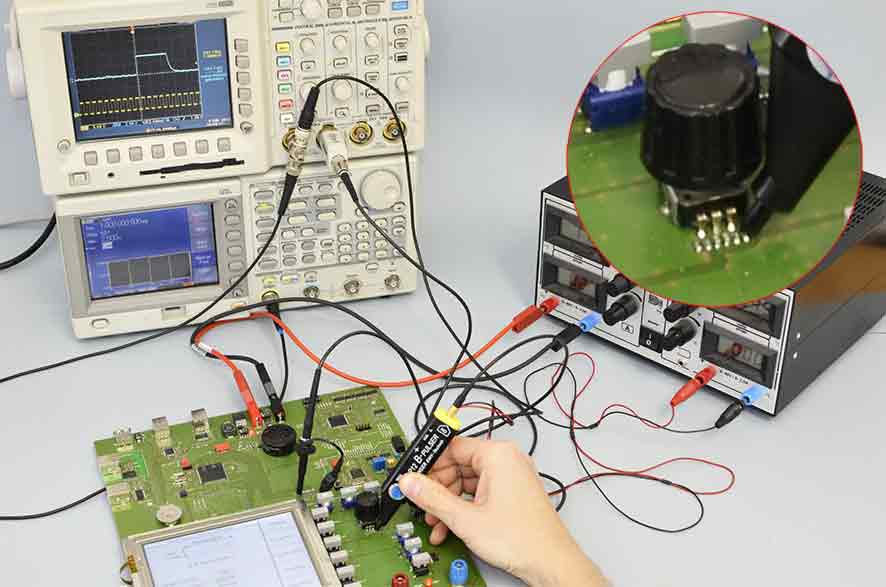 Application - input of a rotary encoder is being tested here